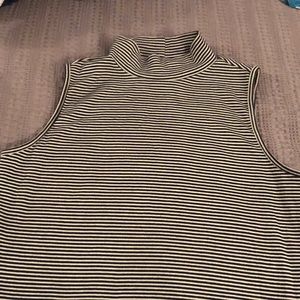 Black and white striped tank